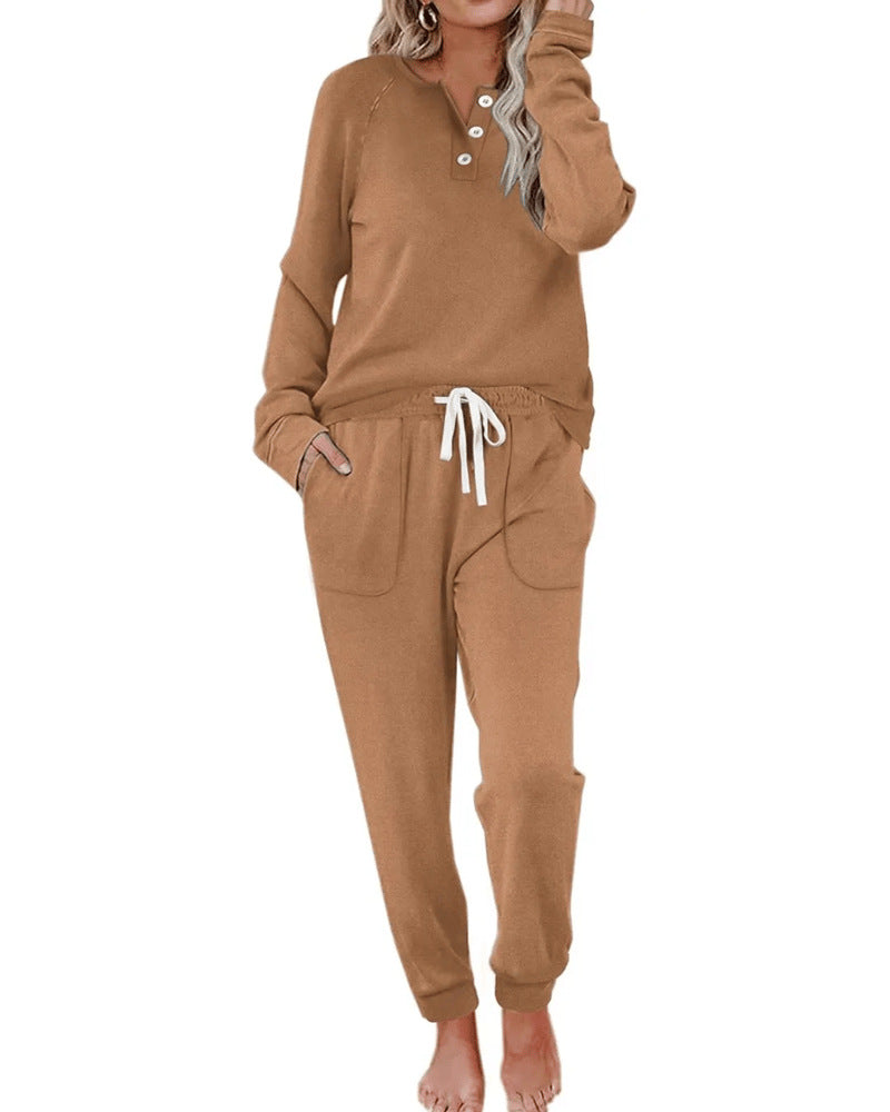 Women's 2-Piece SweatpantsSet Long Sleeve Half Zip Pullover Sweatshirt &Joggers Pants Comfy Outfits Soft Tracksuit forYoga Gym Activewear with Front Pocket & ElasticWaistband -Sweatsuit Loose