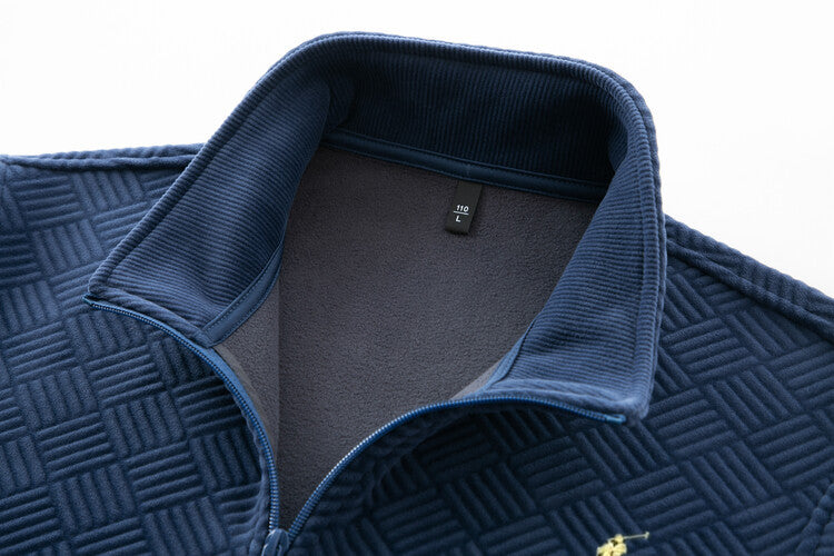 Men's Spring Striped Fleece Jacket