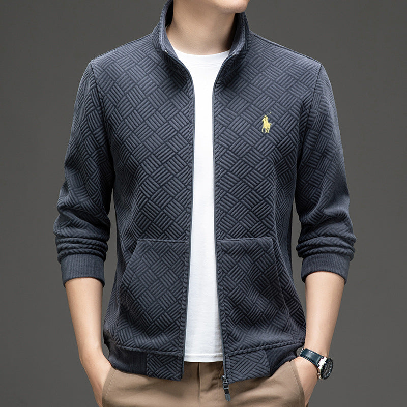 Men's Spring Striped Fleece Jacket