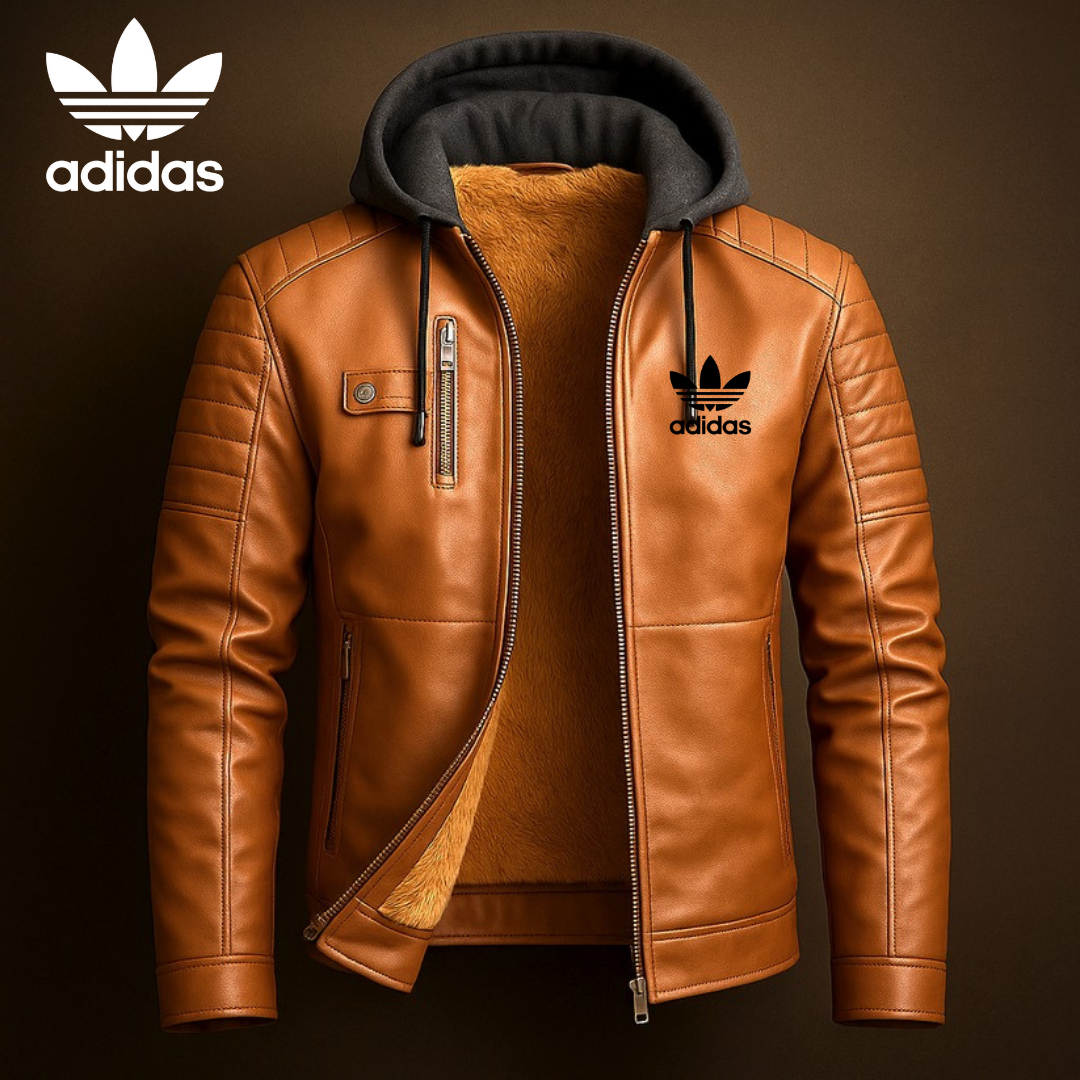 Urban Luxe Leather Hooded Jacket